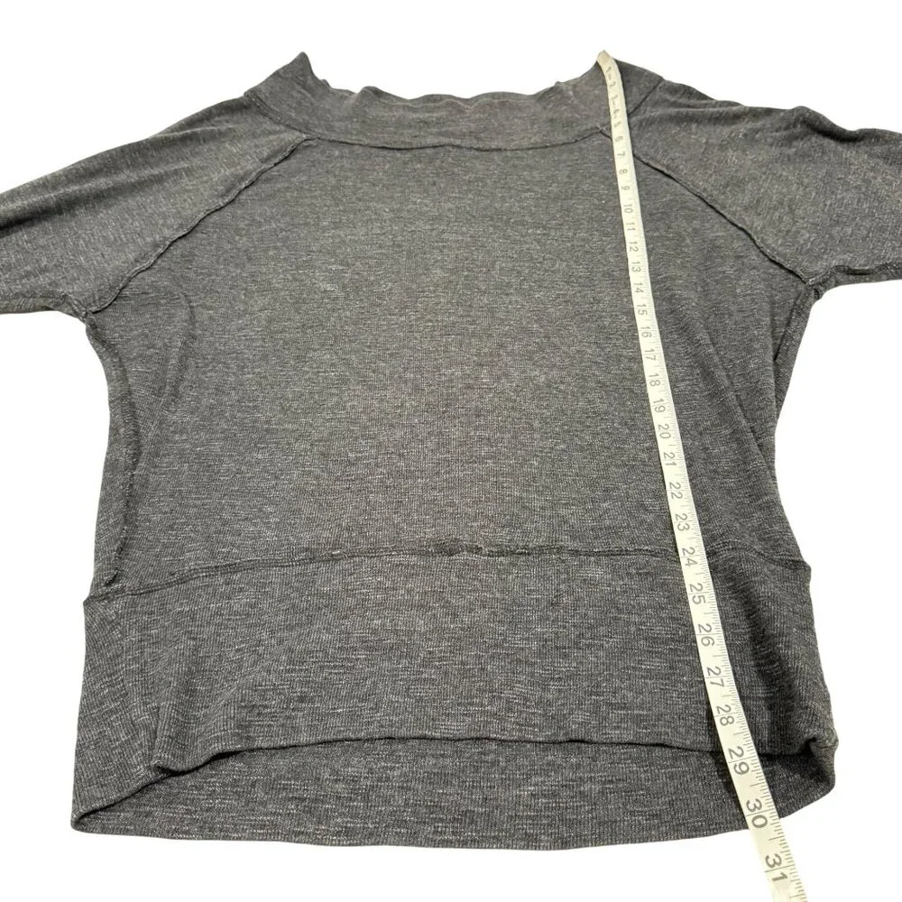 Free People We the Free‎ Willow Thermal Top Charcoal Gray Size M